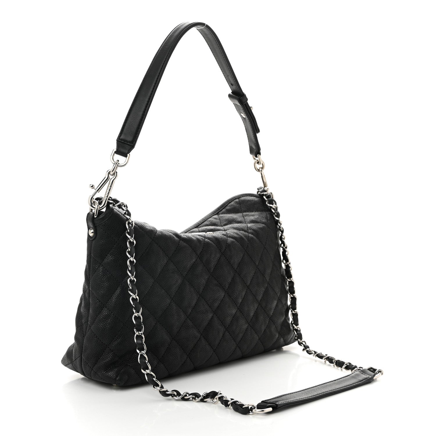 Chanel Caviar Quilted French Riviera Hobo Black 3 of 10