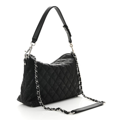 Chanel Caviar Quilted French Riviera Hobo Black 3 of 10