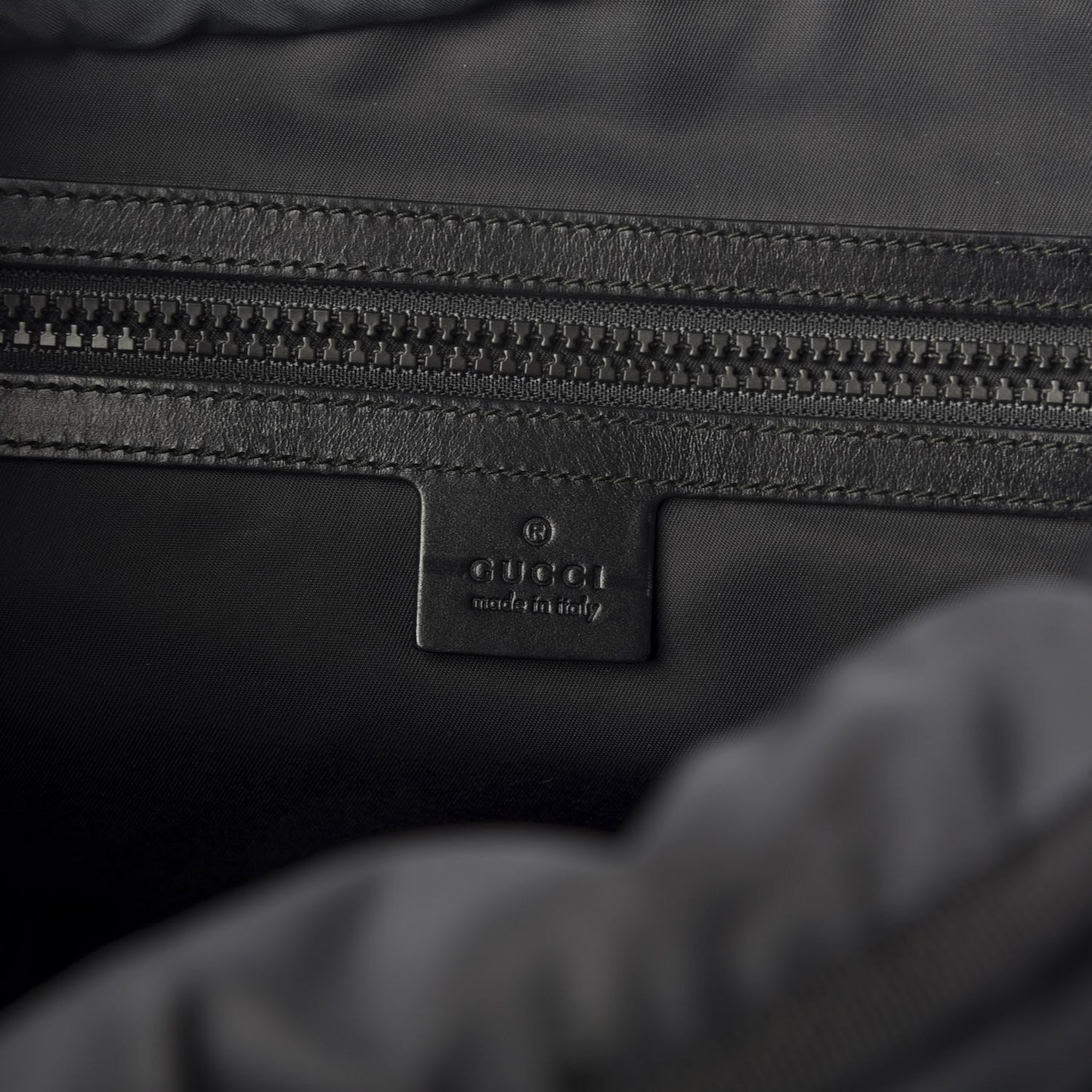Techno Canvas Web L'Aveugle Par Amour Embroidered Double Buckle Backpack Black
