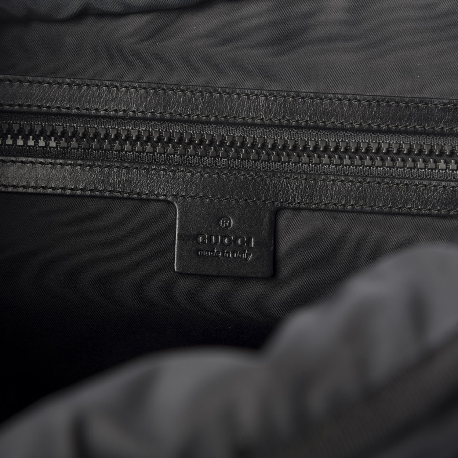 Gucci Techno Canvas Web L'Aveugle Par Amour Embroidered Double Buckle Backpack Black 7 of 11