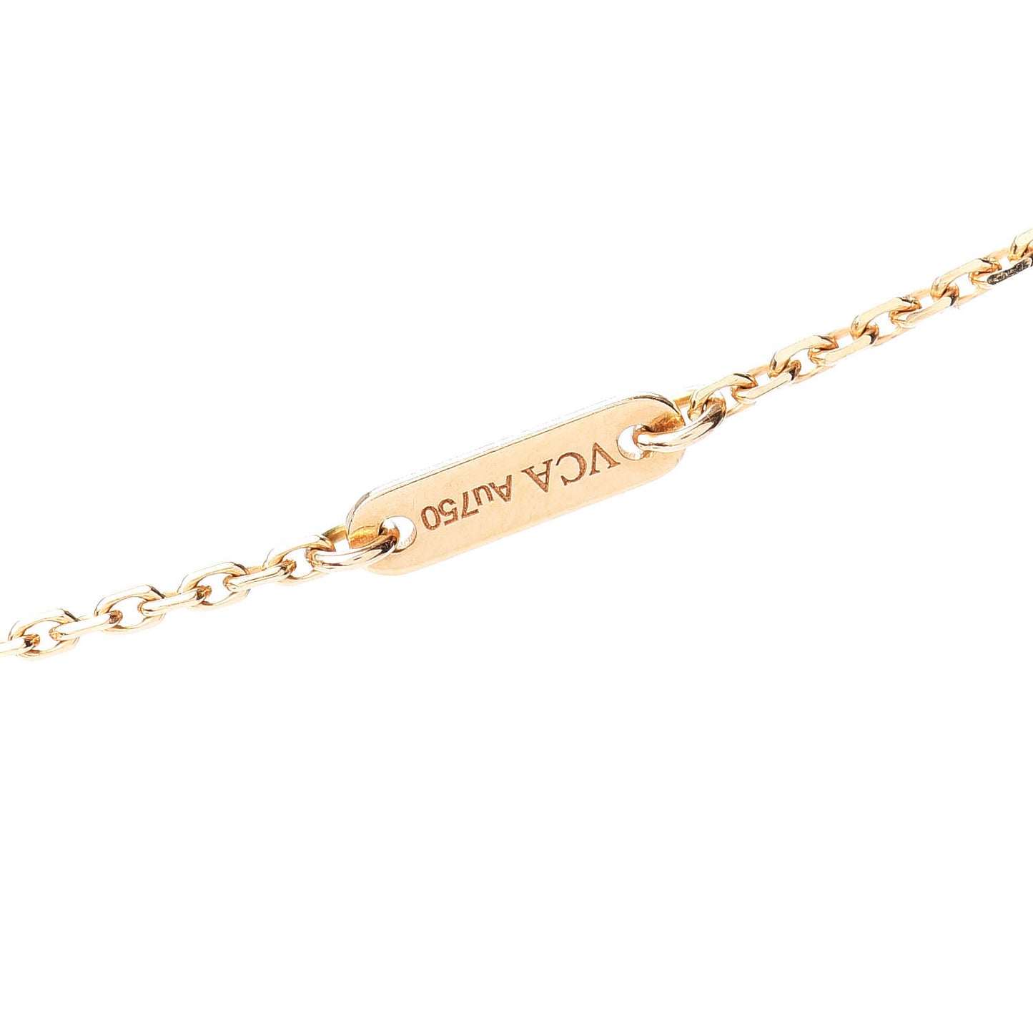 18K Yellow Gold Mother of Pearl Sweet Alhambra Pendant Necklace