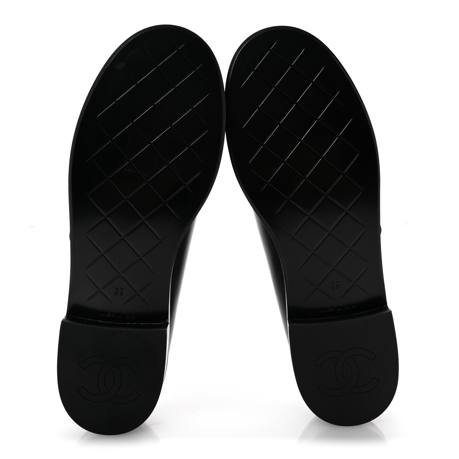 Chanel Calfskin CC Turnlock Moccasin Loafers 39 Black 6 of 10