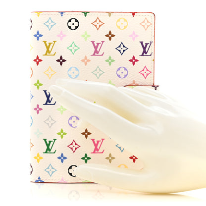 Louis Vuitton Monogram Multicolor Small Ring Agenda Cover White Litchi 2 of 6