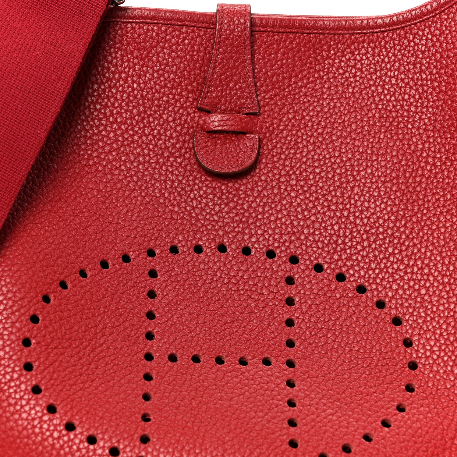 Hermes Taurillon Clemence Evelyne III PM Rouge Grenat 9 of 11
