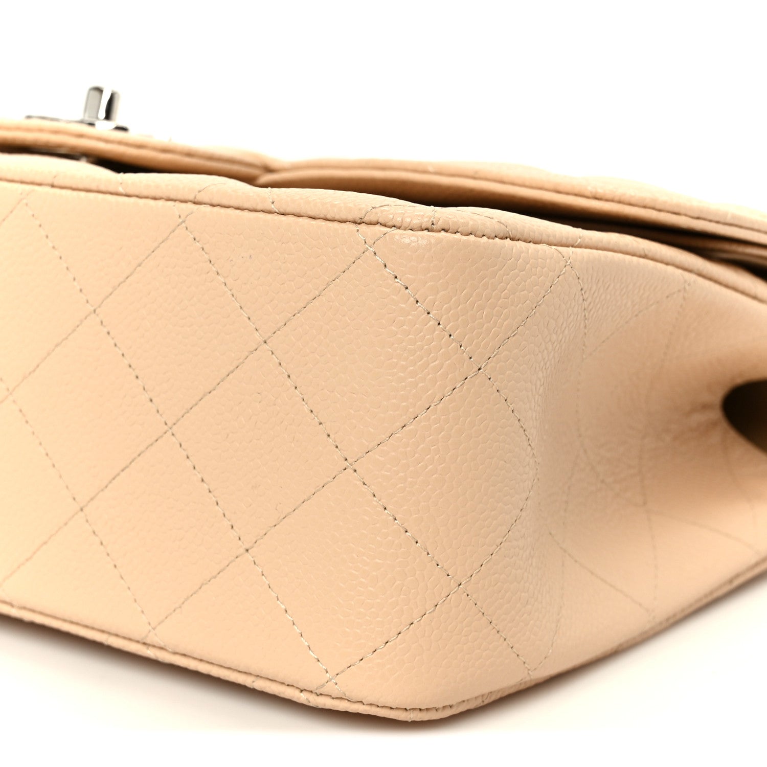 Chanel Caviar Quilted Jumbo Double Flap Beige Clair 11 of 12