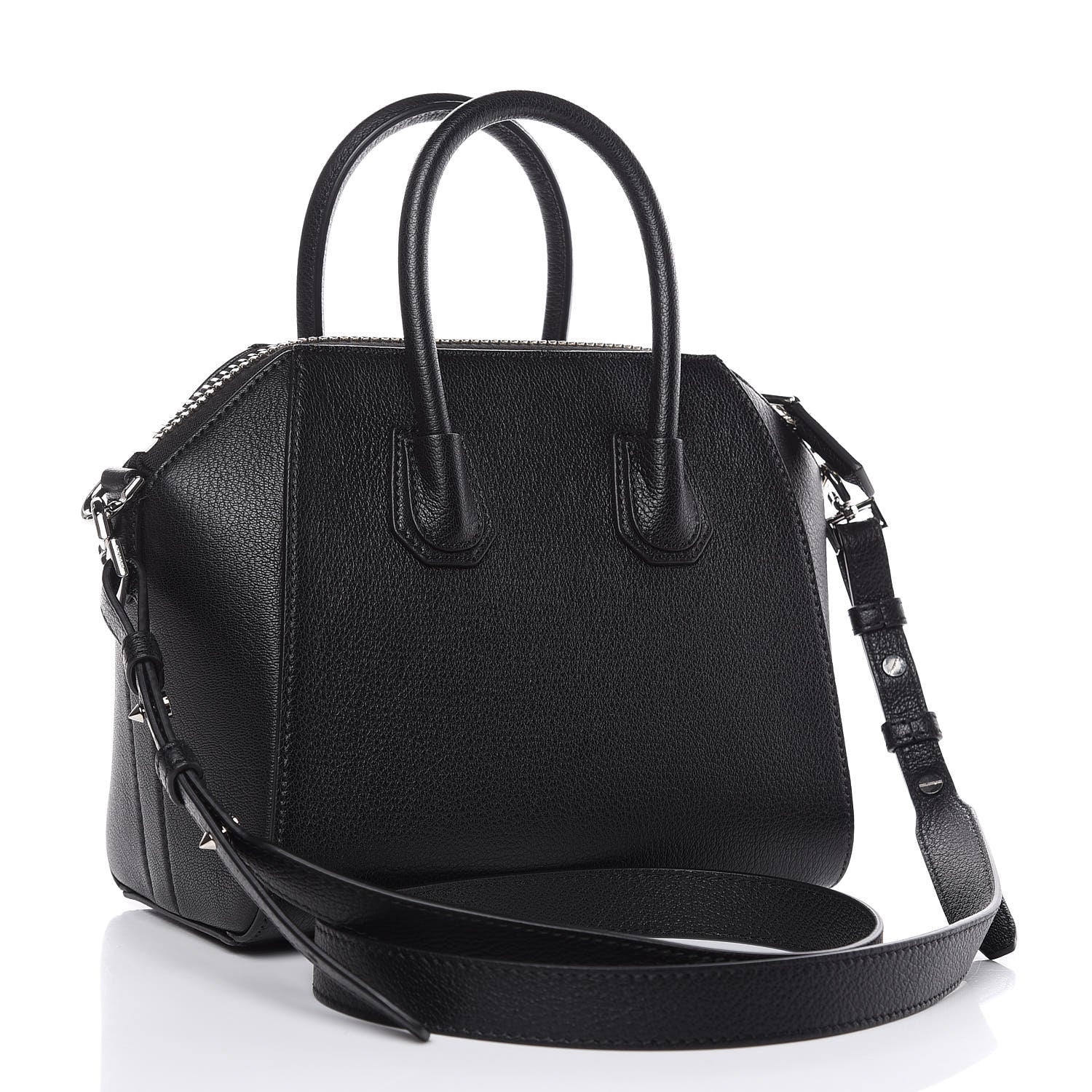 Givenchy Sugar Goatskin Striped Mini Antigona Black 3 of 9