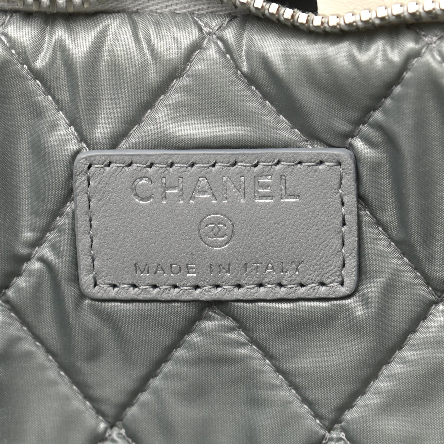 Chanel Lambskin Patchwork Medium Cosmetic Case Multicolor Silver 6 of 8