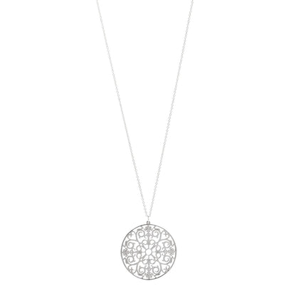 Tiffany Sterling Silver Enchant Round Medallion Pendant Necklace 1 of 4