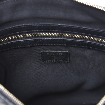 Chanel Lambskin Quilted Medium Cosmetic Case Black 7 of 9