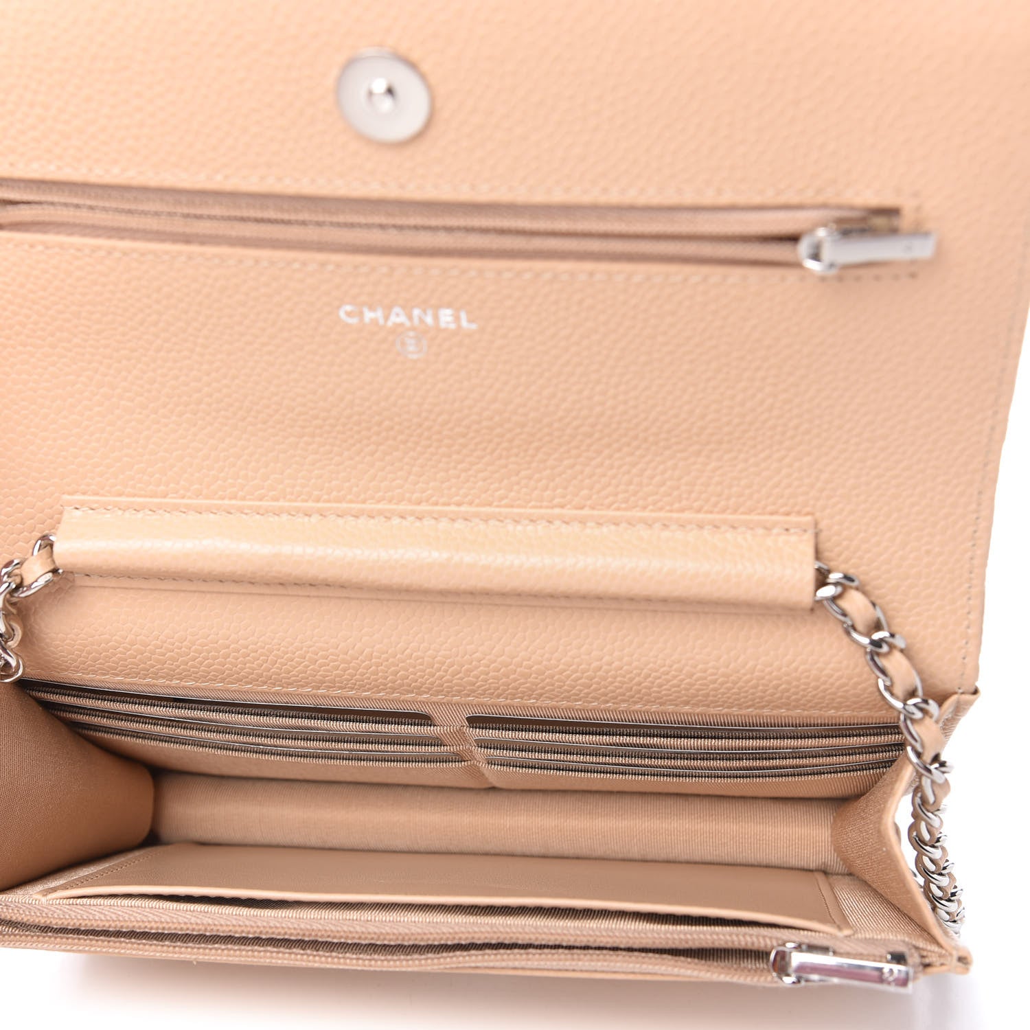 Chanel Caviar Quilted Wallet On Chain WOC Beige Clair 5 of 12