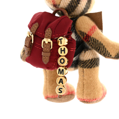 Burberry Cashmere Vintage Check Thomas Bear Bag Charm Antique Yellow 5 of 6