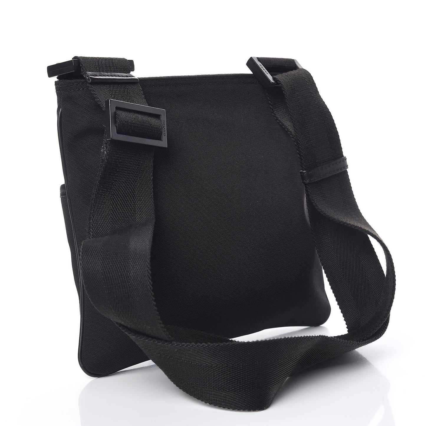 Nylon Web Interlocking G Messenger Bag Black