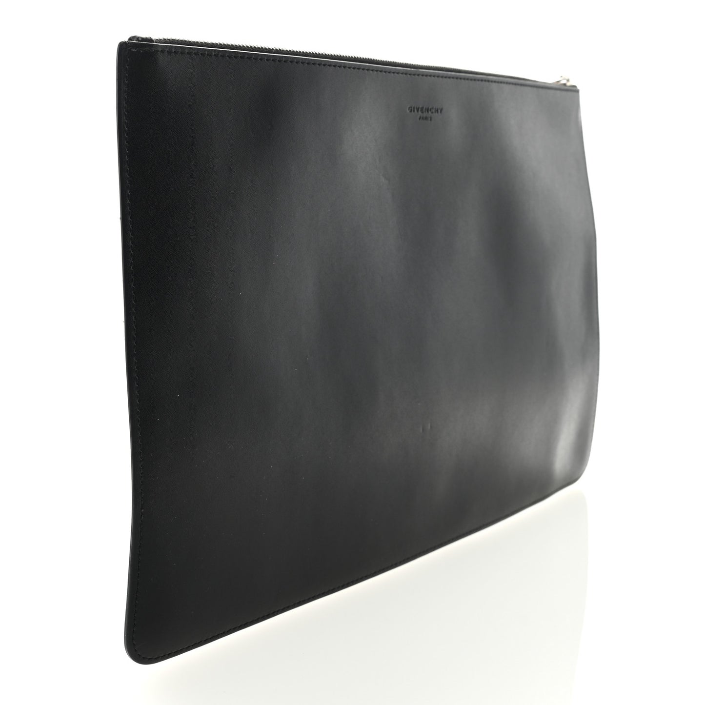 Smooth Calfskin Star Small Zip Pouch Black Red