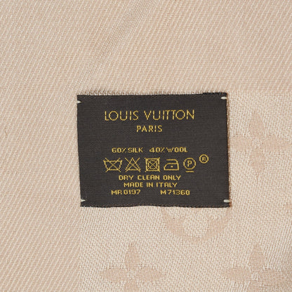 Louis Vuitton Silk Wool Monogram Shawl Dune 4 of 5