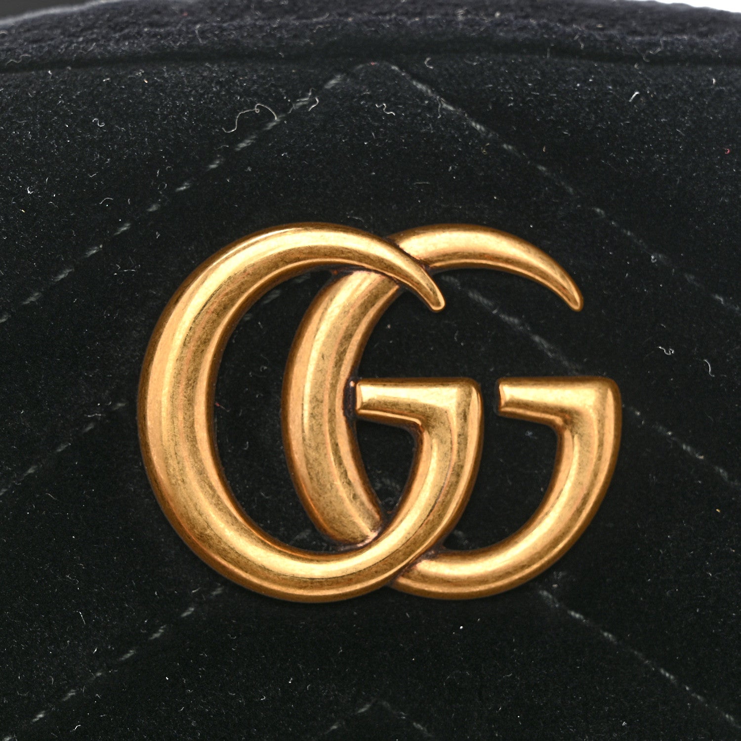 Gucci Velvet Matelasse GG Marmont Belt Bag 75 30 Black 12 of 13