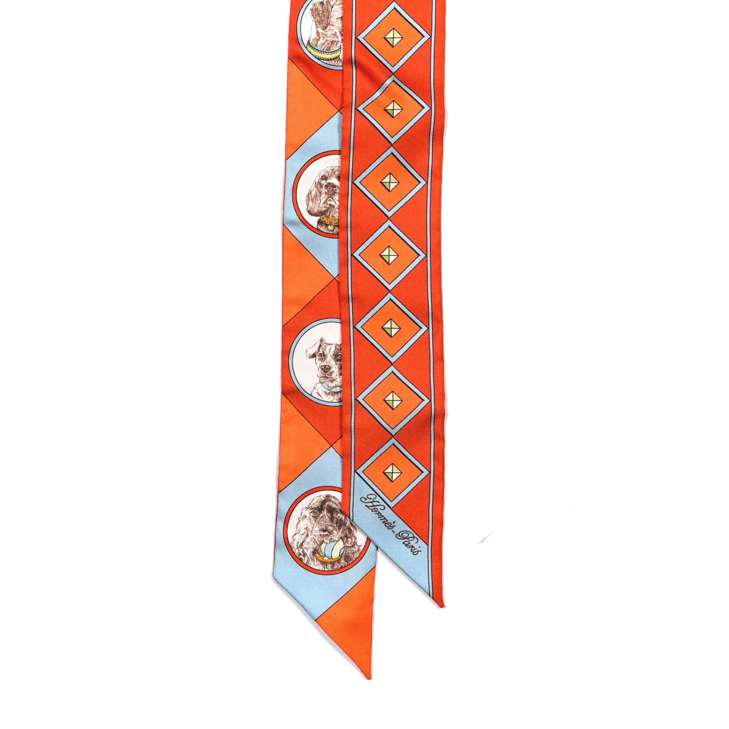 Silk Colliers Et Chiens Twilly Potiron Orange Ciel