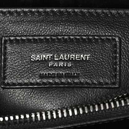 Saint Laurent Calfskin Y Quilted Monogram Small Loulou Chain Satchel Black 7 of 12