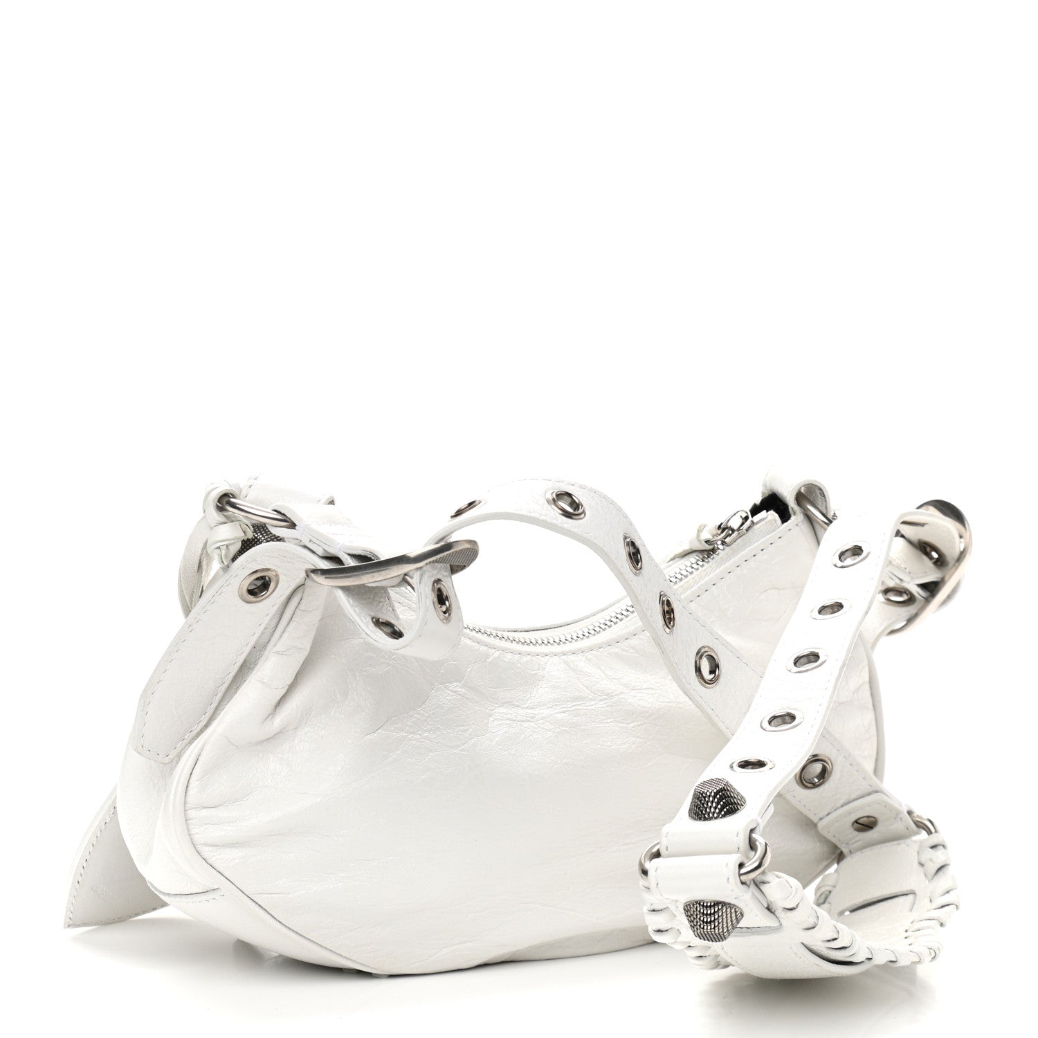 Balenciaga Agneau Arena Le Cagole Shoulder Bag XS Optic White 3 of 10