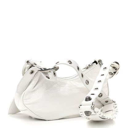 Balenciaga Agneau Arena Le Cagole Shoulder Bag XS Optic White 3 of 10