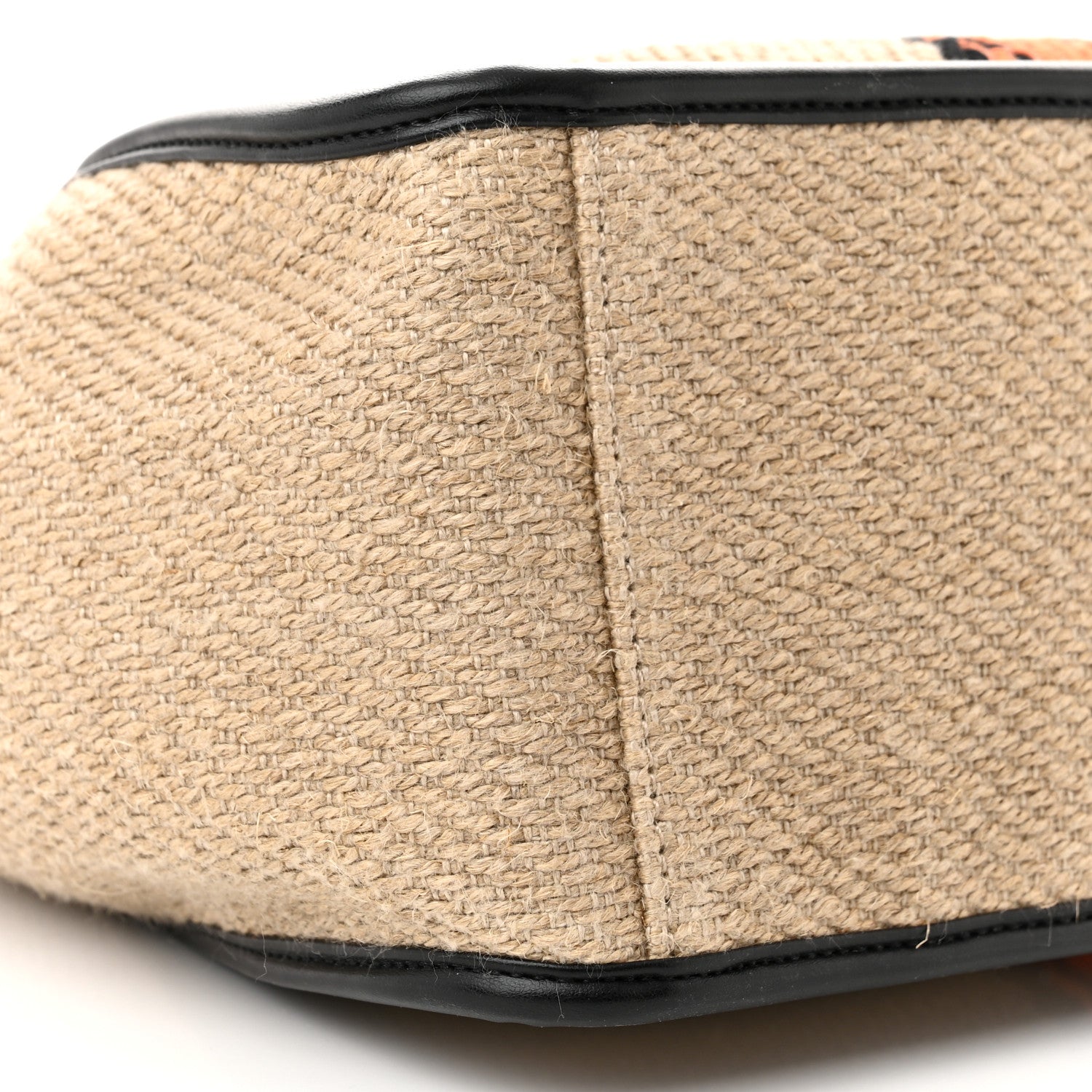 Stella McCartney Linen Striped Mini Logo Crossbody Natural 10 of 13