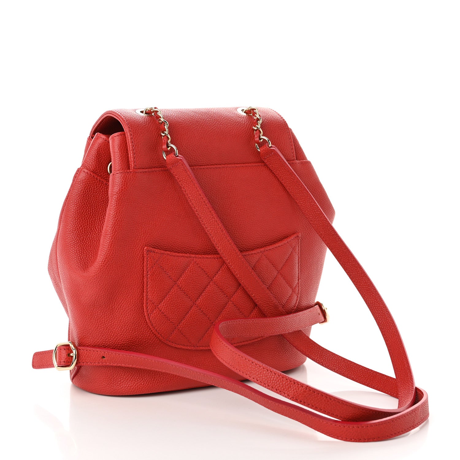 Chanel Caviar Quilted Backpack Red 3 of 10
