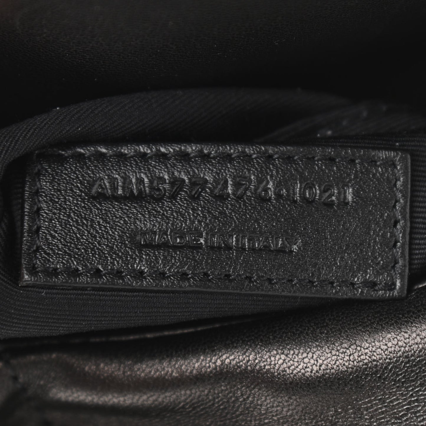 Lambskin Quilted Small Loulou Puffer Monogram Chain Satchel Black