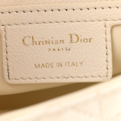 Christian Dior Calfskin Cannage Small Caro Bag Ivory 6 of 14