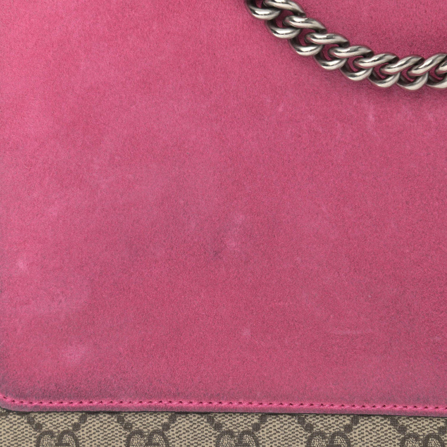 Gucci GG Supreme Monogram Suede Pierced Heart Embroidered Medium Dionysus Shoulder Bag Beige Ebony Pink Tropical Flower 15 of 15
