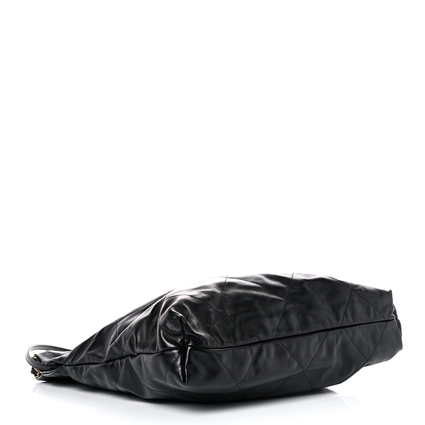 Shiny Calfskin Quilted Chanel 22 Black