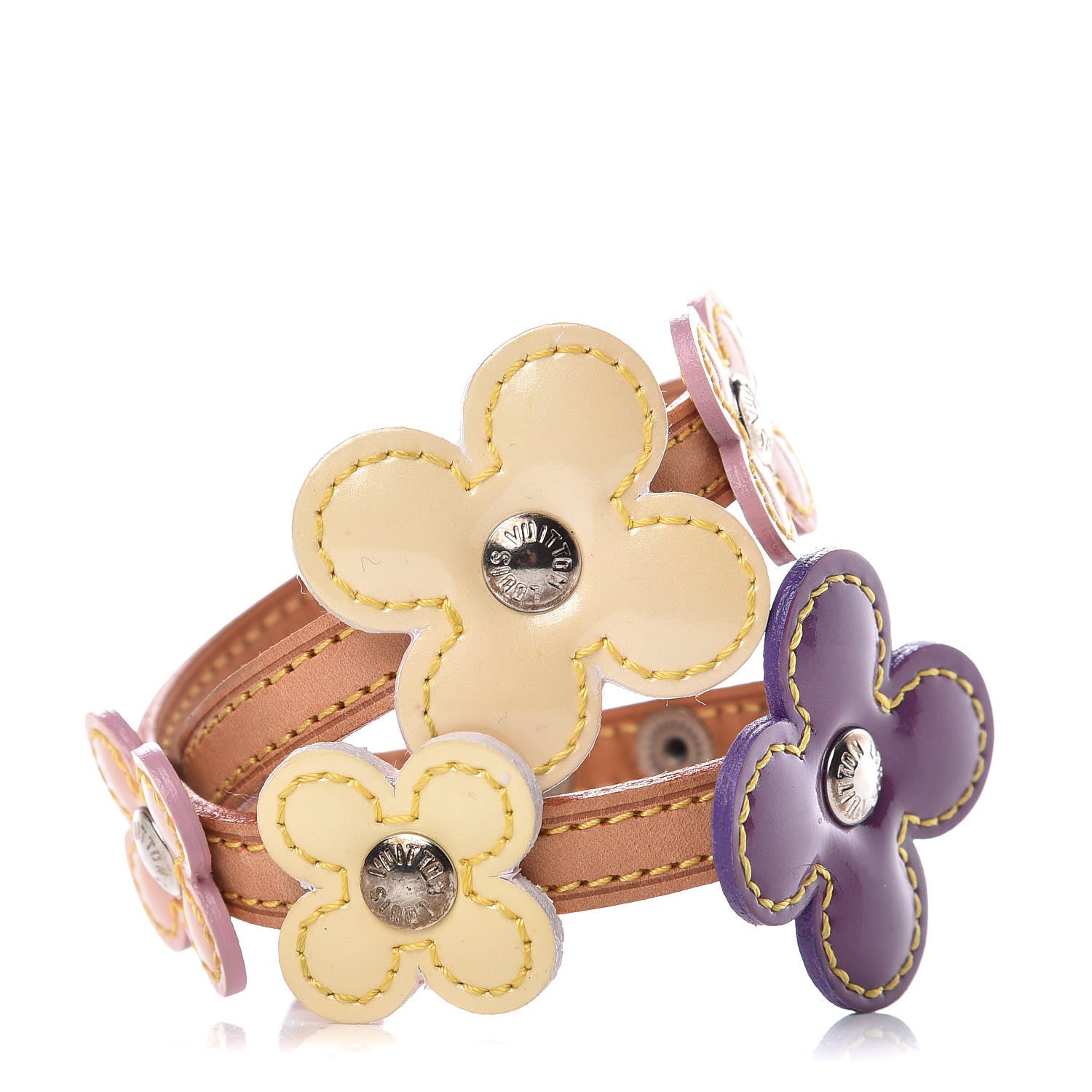 Louis Vuitton Patent Fleur Double Wrap Bracelet 1 of 5