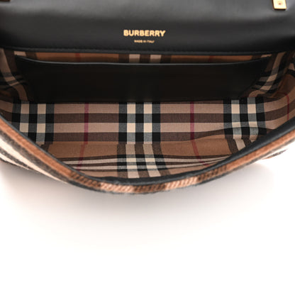 Burberry Check Cashmere Small Lola Bag Black 4 of 10