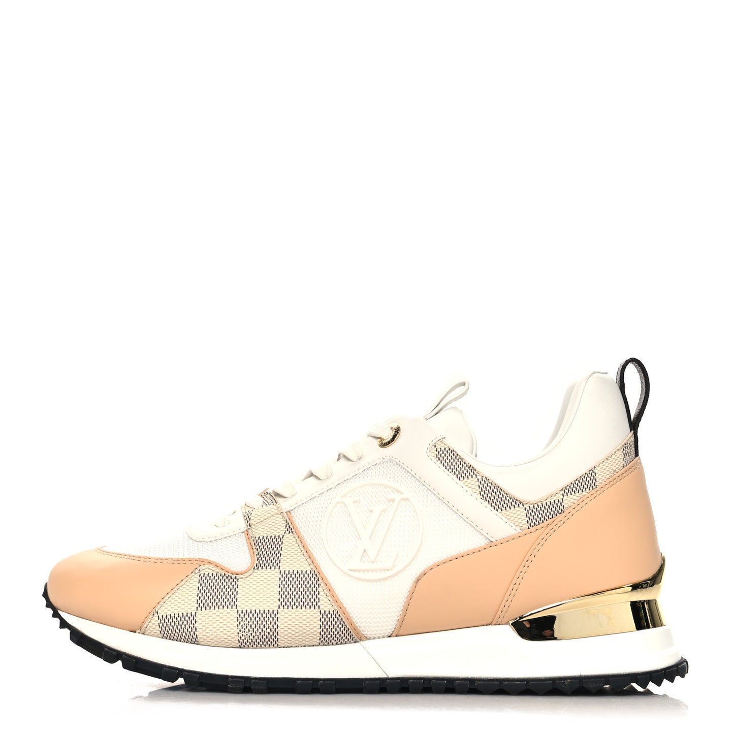 Calfskin Damier Azur Run Away Sneakers 39 White