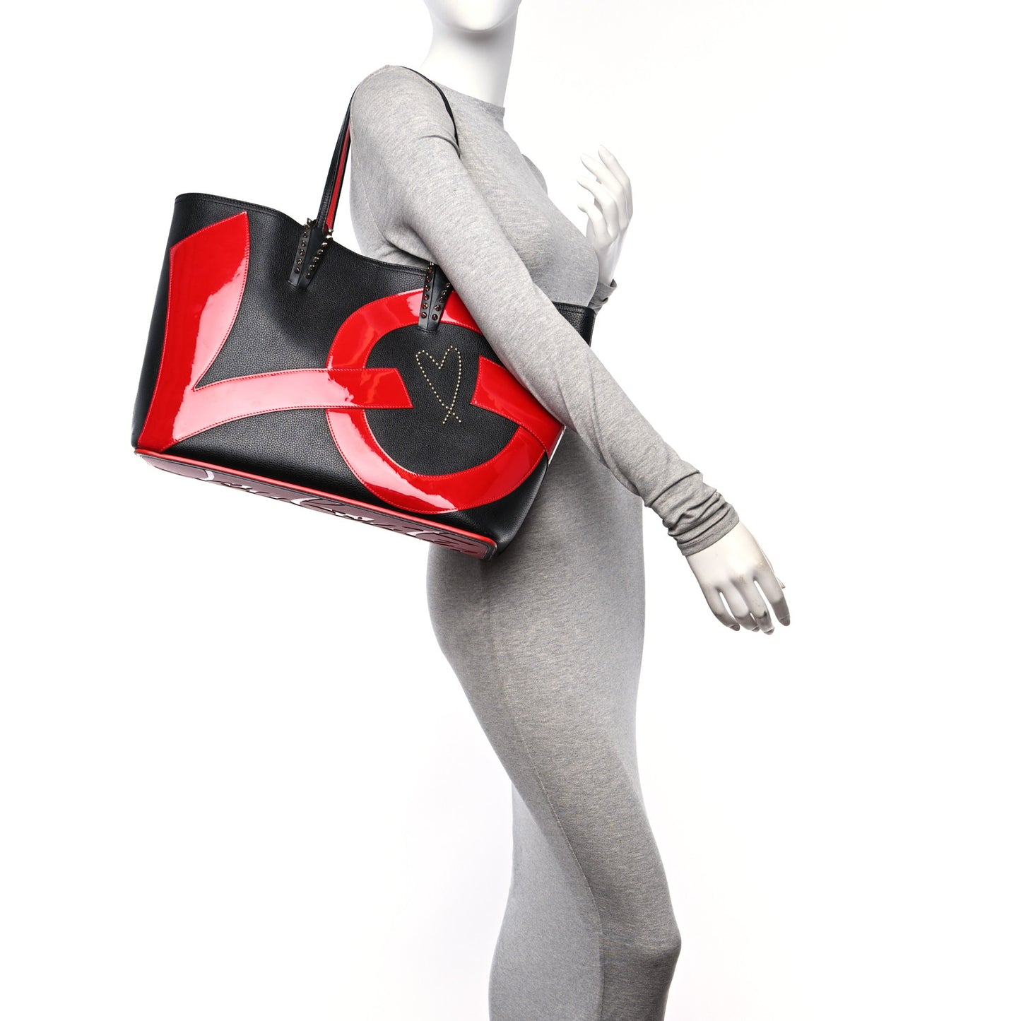 Calfskin Cabata Love Empire Paris Tote Black