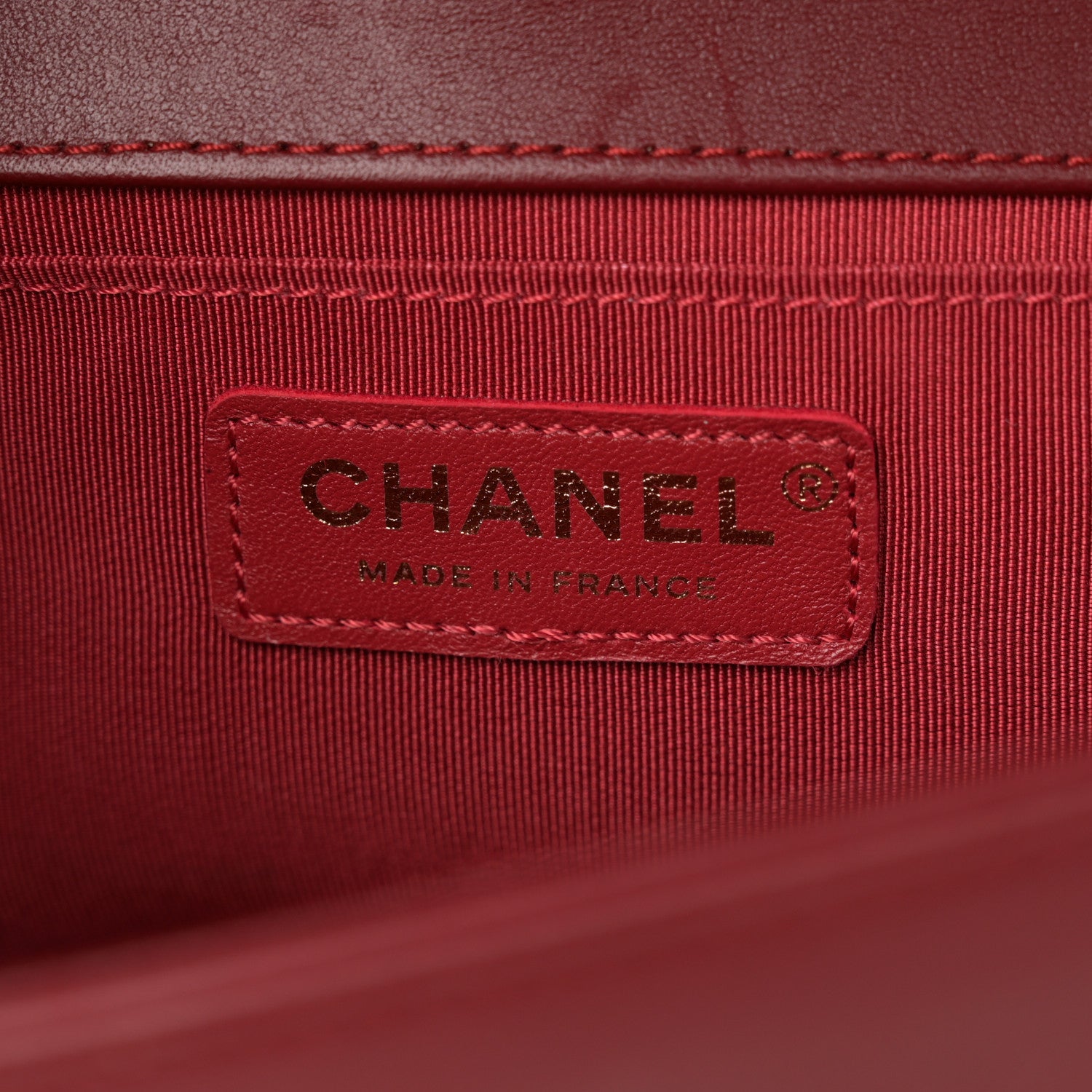 Chanel Lambskin Quilted Medium Boy Flap Dark Red 6 of 15