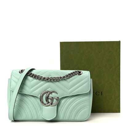 Gucci Calfskin Matelasse Small GG Marmont Shoulder Bag Water Green 12 of 12