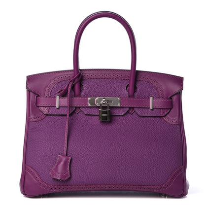 Hermes Togo Swift Ghillies Birkin 30 Anemone 1 of 36