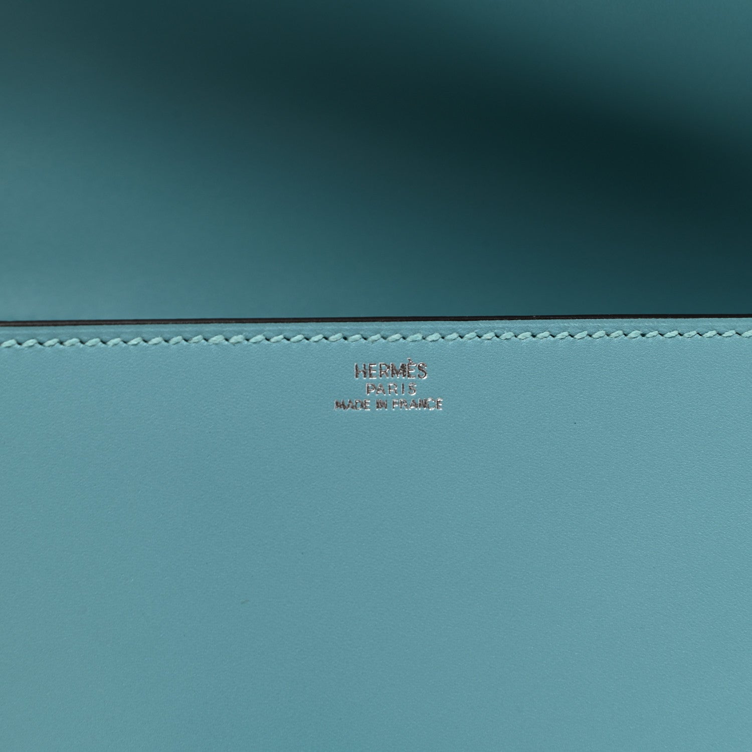 Hermes Tadelakt Medor 23 Clutch Bleu Atoll 5 of 10