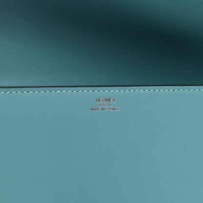 Hermes Tadelakt Medor 23 Clutch Bleu Atoll 5 of 10