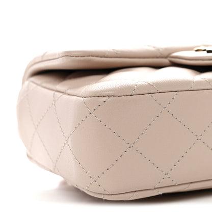 Chanel Lambskin Quilted Mini Rectangular Flap Beige 9 of 10