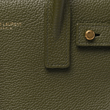 Saint Laurent Grained Calfskin Nano Supple Sac De Jour Loden Green 8 of 10