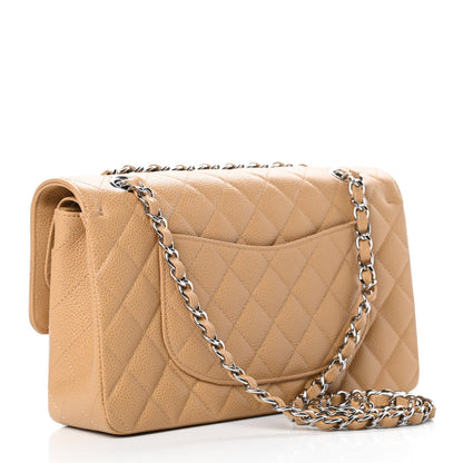Chanel Caviar Quilted Medium Double Flap Beige 3 of 11