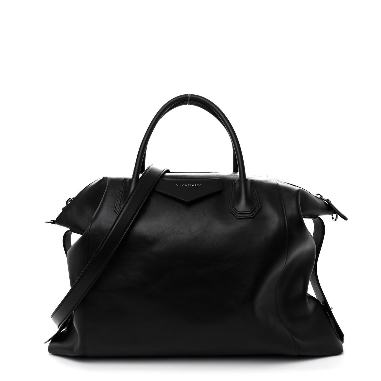 Smooth Calfskin Large Soft Antigona Black