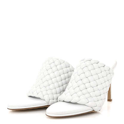 Bottega Veneta Nappa Padded Intreccio The Curve Sandals 39.5 Optic White 4 of 9