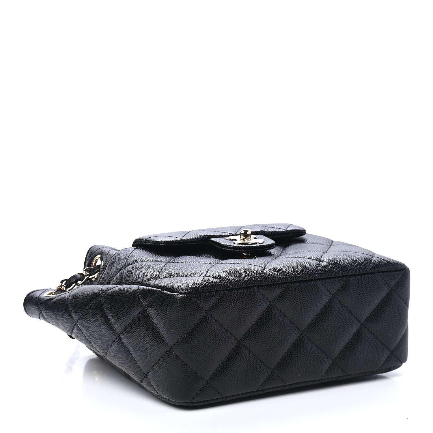 Chanel Caviar Quilted Flap Bucket Bag Black 4 of 9