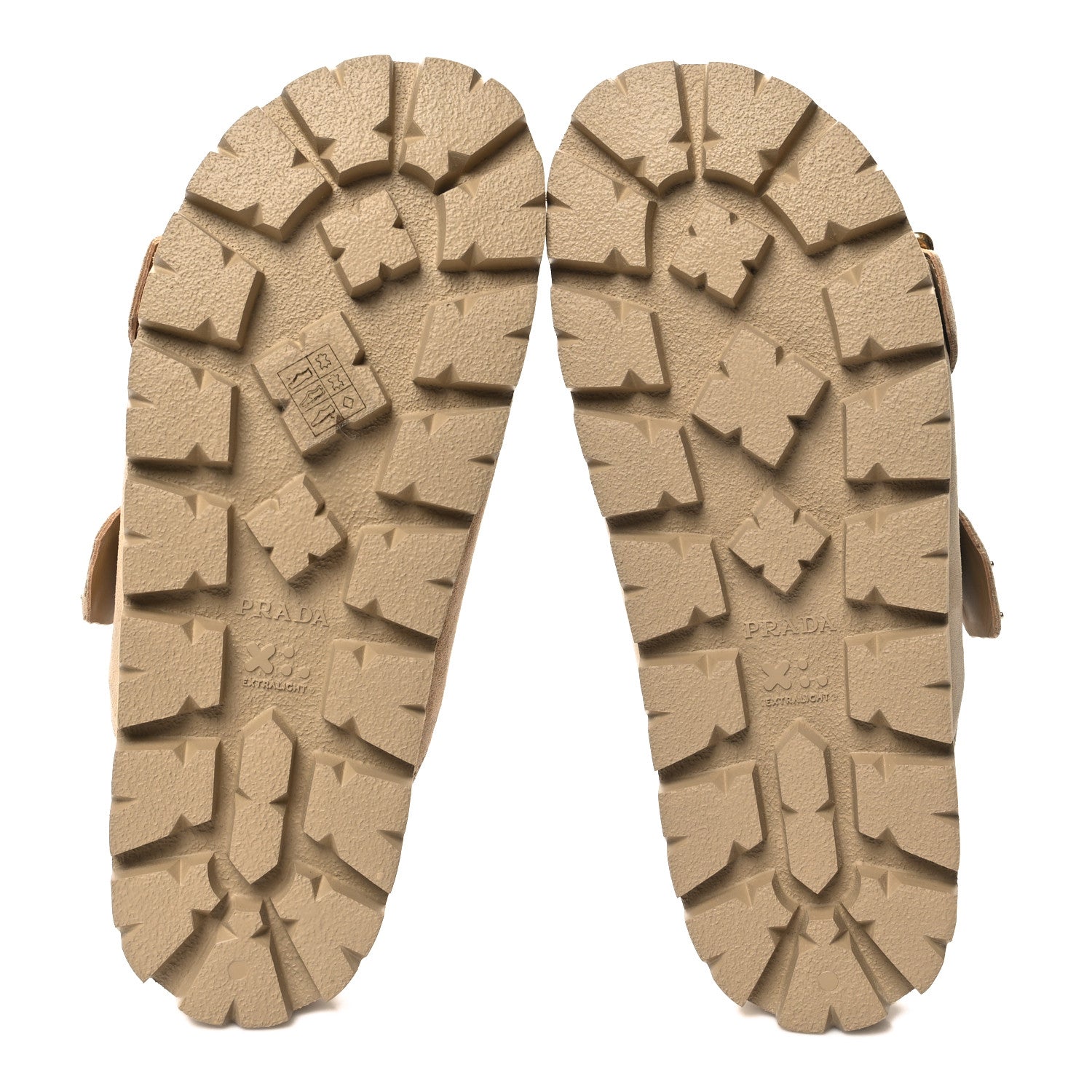 Prada Suede Buckle Slide Sandals 39.5 Ecru 5 of 8