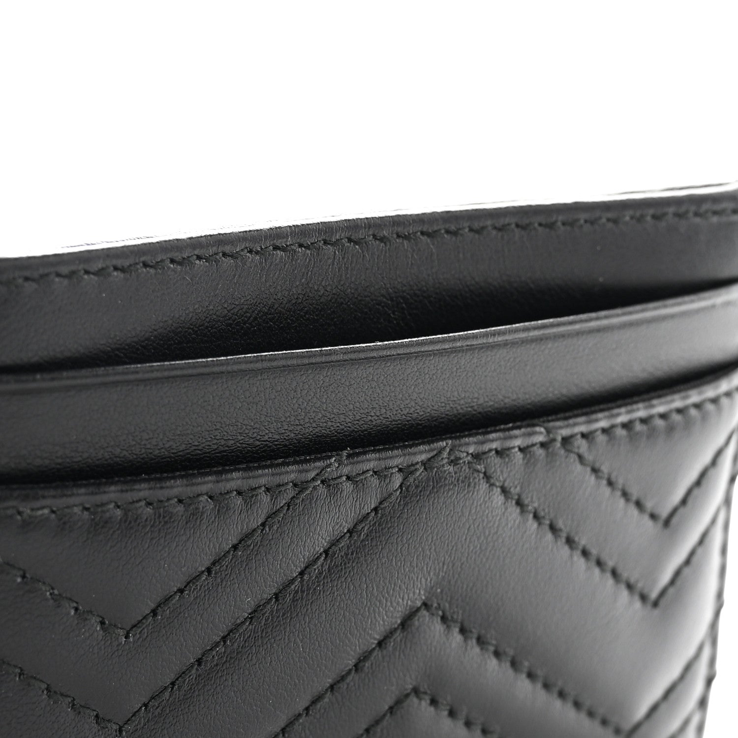 Gucci Calfskin Matelasse GG Marmont Card Holder Black 7 of 12