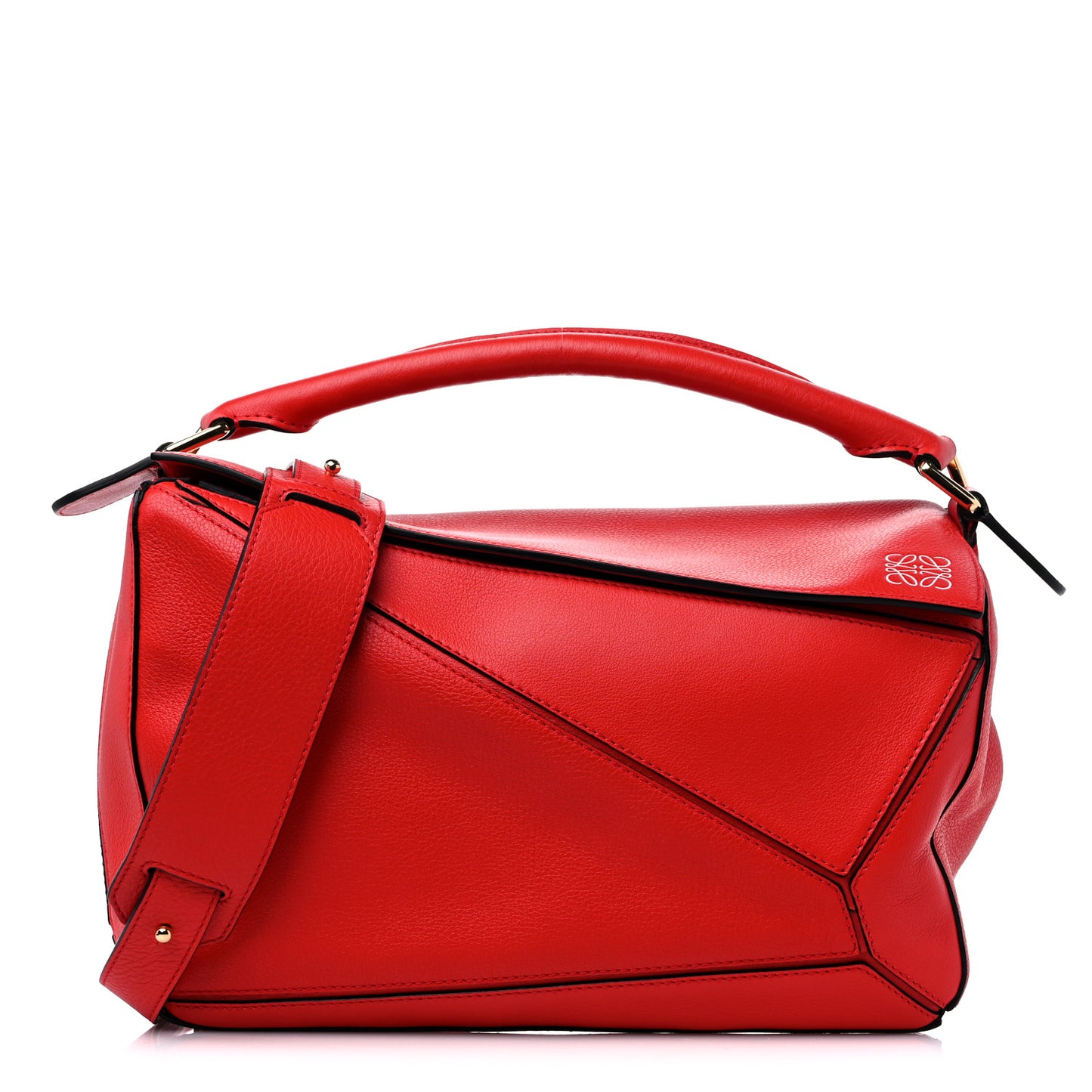 Calfskin Medium Puzzle Bag Scarlet