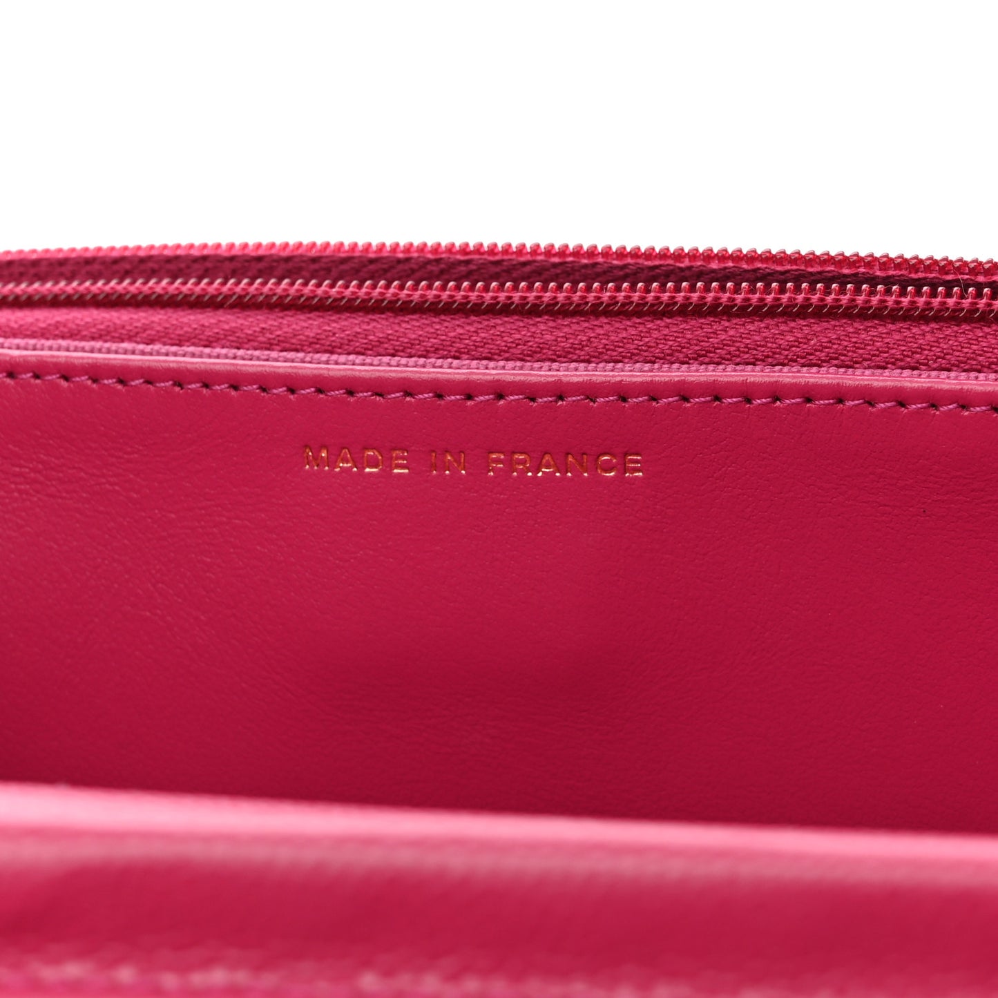 Caviar Quilted Wallet on Chain WOC Dark Pink