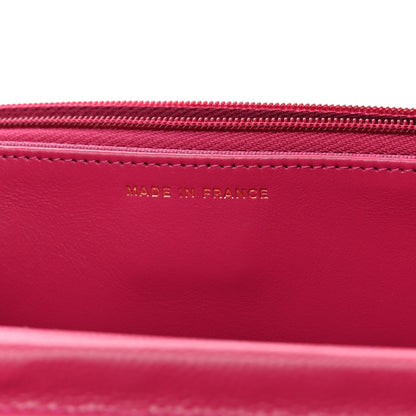 Chanel Caviar Quilted Wallet on Chain WOC Dark Pink 6 of 10