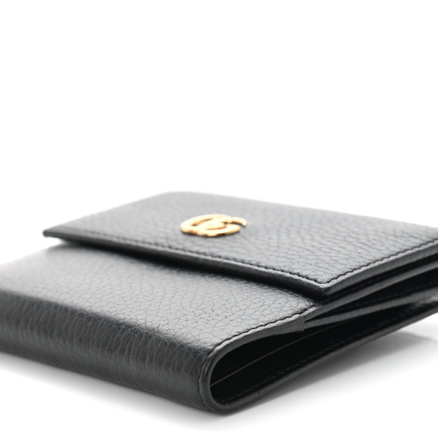Gucci Dollar Calfskin Double G French Flap Wallet Black 10 of 10